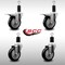 Service Caster 4'' SS Black Poly Swivel 1-1/2'' Expanding Stem Caster Set 2 Total Lock Brakes, 4PK SCC-SSEXTTL20S414-PPUB-BLK-2-S-2-112 - alternate 4